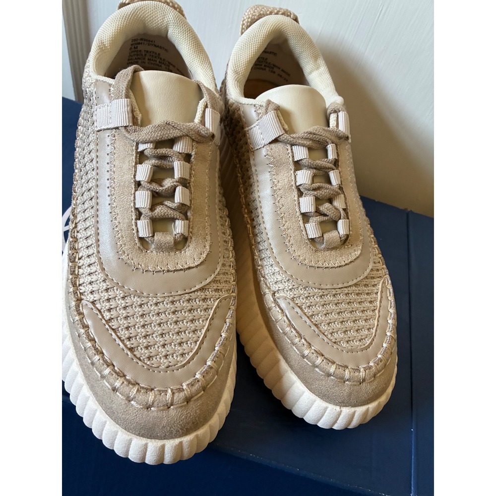 White Mountain Dynastic Taupe Fabric Platform Sneakers W35641-280‎ Womens 6 NEW